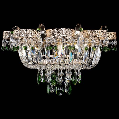 Люстра Камея Флора №4 зеленая в Подольске Гусь Хрустальный