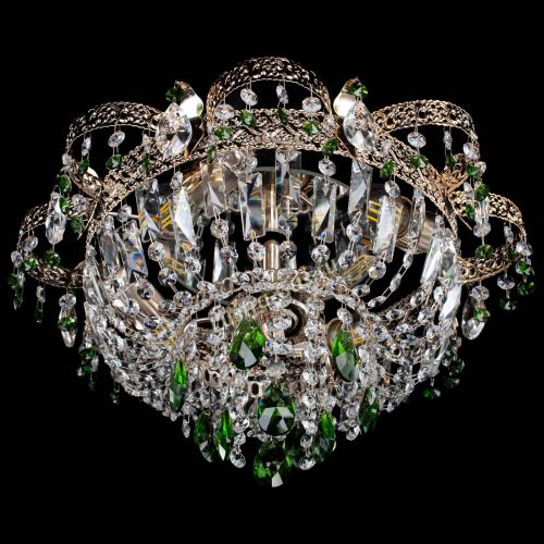 Люстра Камея Флора №4 зеленая в Подольске Гусь Хрустальный