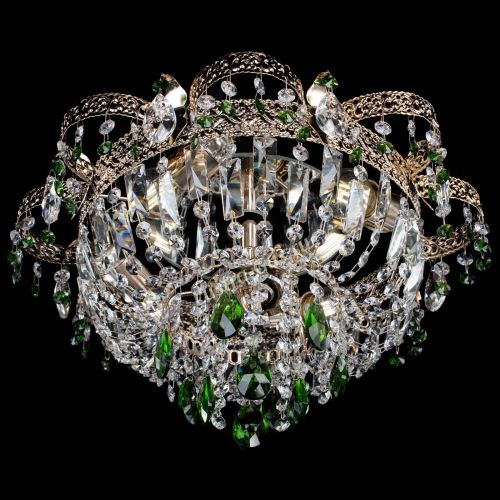 Люстра Камея Флора №4 зеленая в Подольске Гусь Хрустальный