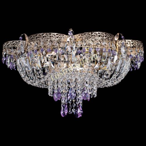 Люстра Камея Флора Журавлик №6 фиолетовая в Подольске Гусь Хрустальный
