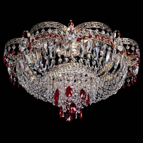 Люстра Камея Флора Журавлик №6 красная в Подольске Гусь Хрустальный