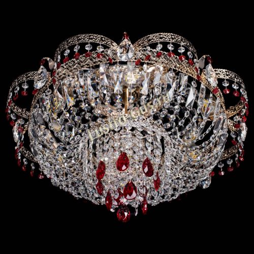 Люстра Камея Флора Журавлик №6 красная в Подольске Гусь Хрустальный