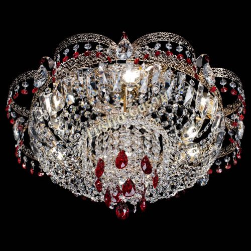 Люстра Камея Флора Журавлик №6 красная в Подольске Гусь Хрустальный