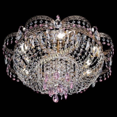 Люстра Камея Флора Журавлик №6 розовая в Подольске Гусь Хрустальный