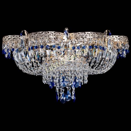 Люстра Камея Флора Журавлик №6 синяя в Подольске Гусь Хрустальный