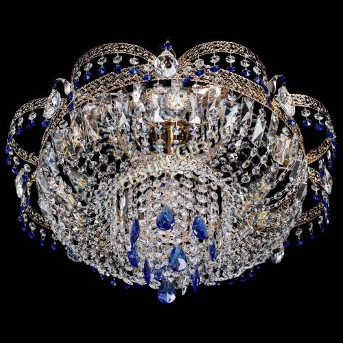 Люстра Камея Флора Журавлик №6 синяя в Подольске Гусь Хрустальный