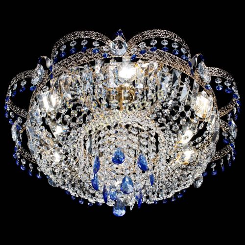 Люстра Камея Флора Журавлик №6 синяя в Подольске Гусь Хрустальный