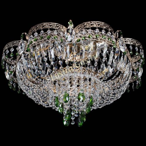 Люстра Камея Флора Журавлик №6 зеленая в Подольске Гусь Хрустальный