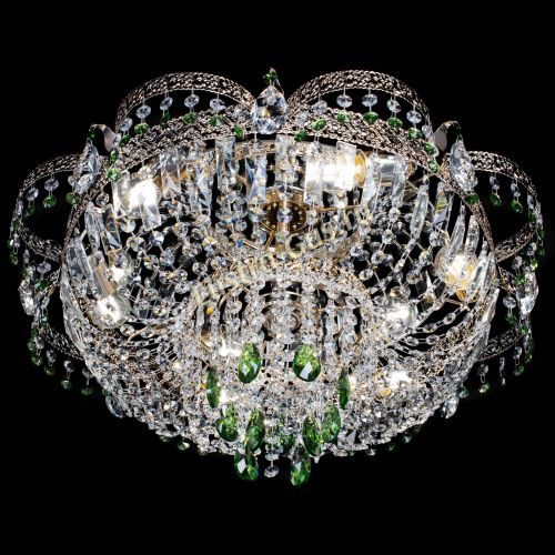 Люстра Камея Флора Журавлик №6 зеленая в Подольске Гусь Хрустальный