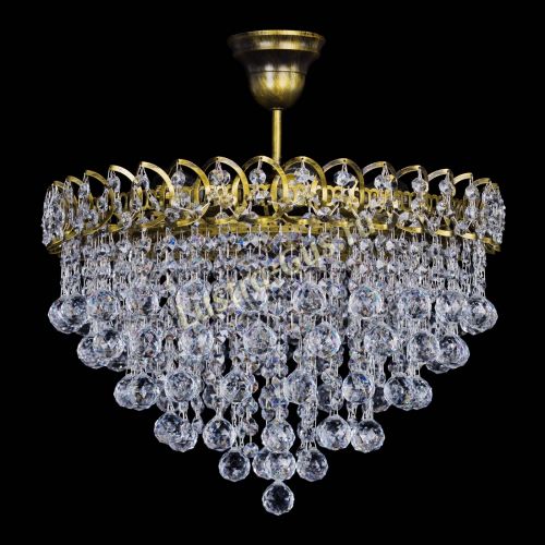 Люстра Капель Пирамида Шар 30 с подвесом под бронзу в Подольске Гусь Хрустальный