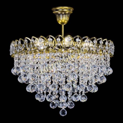 Люстра Капель Пирамида Шар 30 с подвесом под бронзу в Подольске Гусь Хрустальный