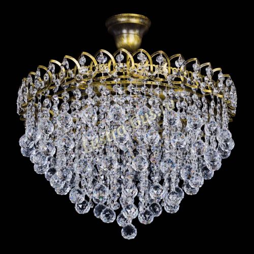 Люстра Капель Пирамида Шар 30 с подвесом под бронзу в Подольске Гусь Хрустальный