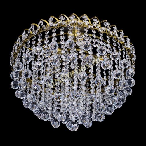 Люстра Капель Пирамида Шар 30 с подвесом под бронзу в Подольске Гусь Хрустальный