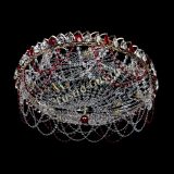 Люстра Каскад Ажур 700 мм красный в Подольске Люстра Каскад Ажур 700 мм красный в Подольске