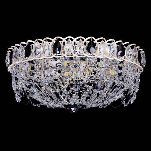 Люстра Каскад Ажур Черная белая в Подольске Гусь Хрустальный