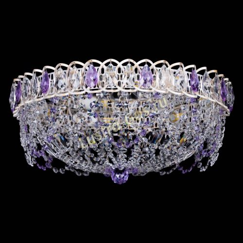 Люстра Каскад Ажур Фиолетовая белая в Подольске Люстра Каскад Ажур Фиолетовая белая в Подольске