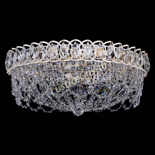 Люстра Каскад Ажур белая в Подольске Гусь Хрустальный