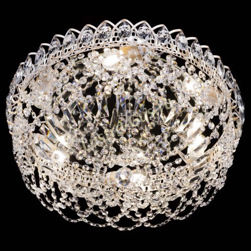 Люстра Каскад Ажур белая в Подольске Гусь Хрустальный