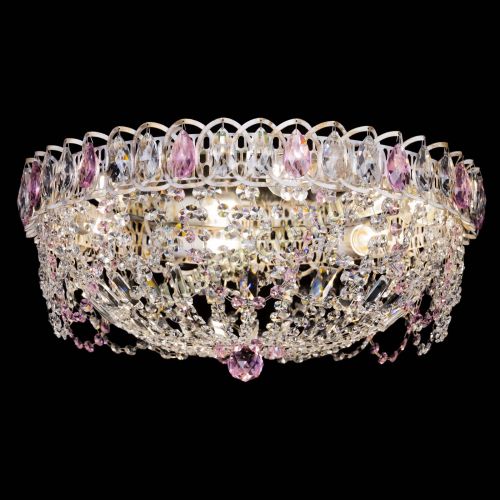 Люстра Каскад Ажур Розовая белая в Подольске Гусь Хрустальный