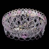 Люстра Каскад Ажур Розовая белая в Подольске Люстра Каскад Ажур Розовая белая в Подольске