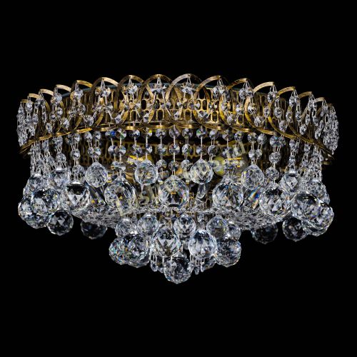 Люстра Каскад шар под бронзу в Подольске Гусь Хрустальный