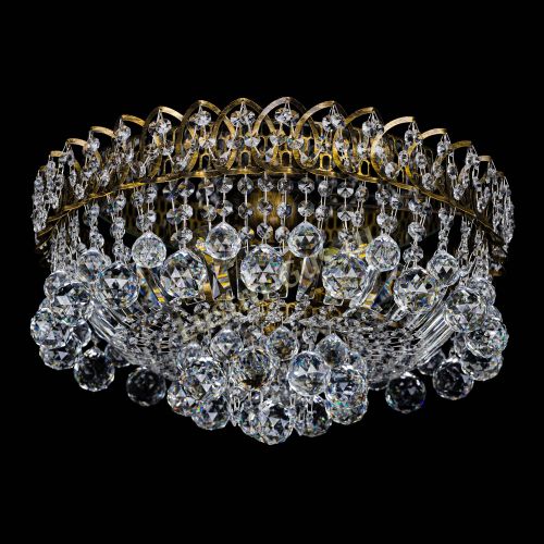 Люстра Каскад шар под бронзу в Подольске Гусь Хрустальный