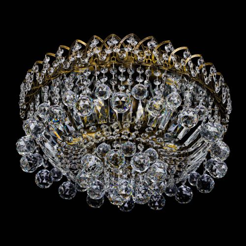 Люстра Каскад шар под бронзу в Подольске Гусь Хрустальный