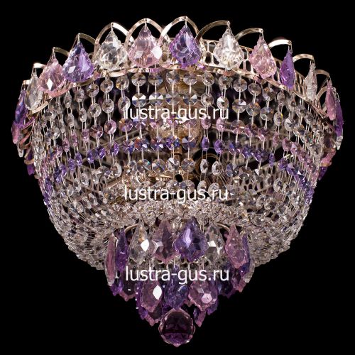 Люстра Катерина дубик цветная в Подольске Гусь Хрустальный