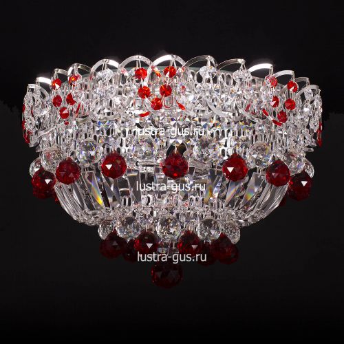 Люстра Катерина шар красная в Подольске Гусь Хрустальный