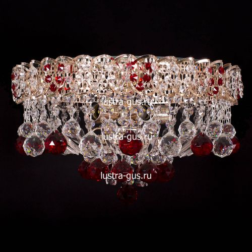 Люстра Катерина шар красная в Подольске Гусь Хрустальный