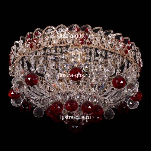 Люстра Катерина шар красная в Подольске Гусь Хрустальный