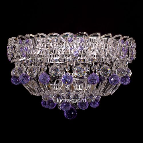Люстра Катерина шар сиреневая в Подольске Гусь Хрустальный