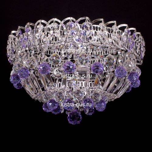Люстра Катерина шар сиреневая в Подольске Гусь Хрустальный