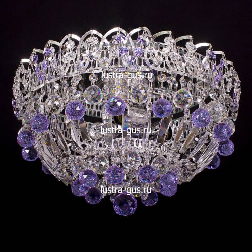 Люстра Катерина шар сиреневая в Подольске Гусь Хрустальный