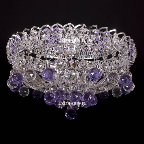Люстра Катерина шар сиреневая в Подольске Гусь Хрустальный