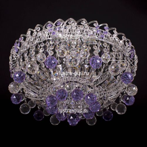 Люстра Катерина шар сиреневая в Подольске Гусь Хрустальный