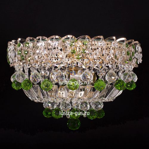 Люстра Катерина шар зеленая в Подольске Гусь Хрустальный