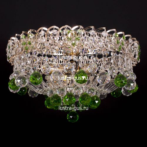 Люстра Катерина шар зеленая в Подольске Гусь Хрустальный