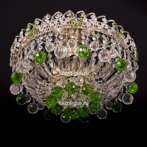 Люстра Катерина шар зеленая в Подольске Гусь Хрустальный