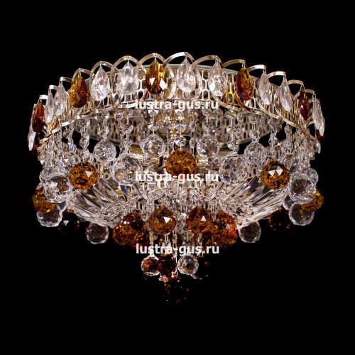 Люстра Катерина Шар Плюс цветная в Подольске Гусь Хрустальный