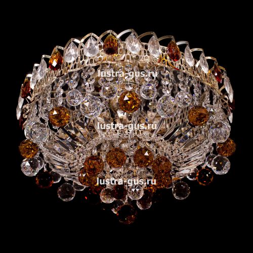 Люстра Катерина Шар Плюс цветная в Подольске Гусь Хрустальный