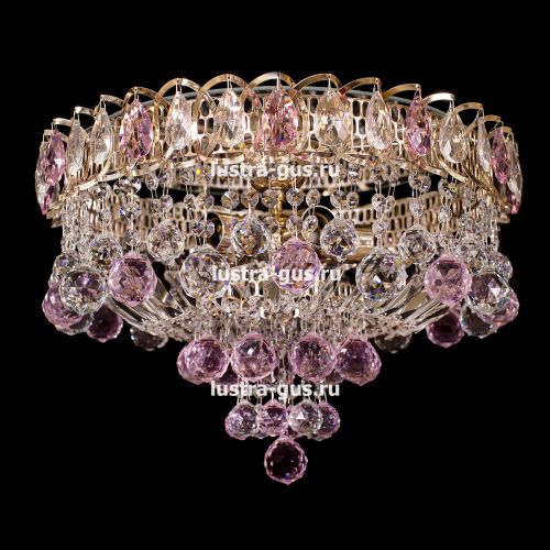 Люстра Катерина Шар Плюс цветная в Подольске Гусь Хрустальный