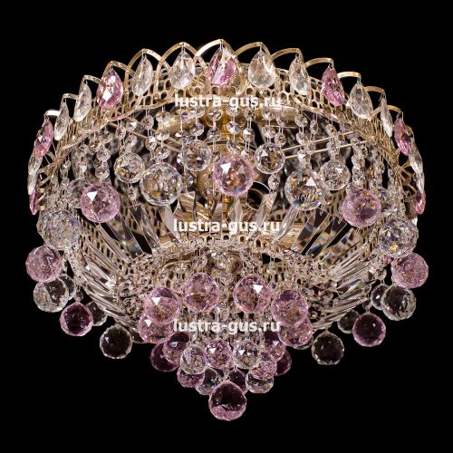 Люстра Катерина Шар Плюс цветная в Подольске Гусь Хрустальный