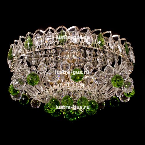 Люстра Катерина Шар Журавлик зеленая в Подольске Гусь Хрустальный