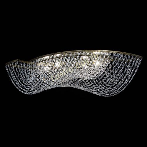 Люстра Хрустальная Волна под бронзу в Подольске Гусь Хрустальный