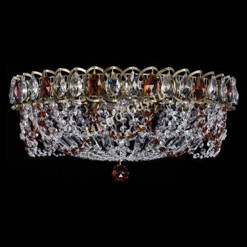 Люстра Хрустальный Каскад Ажур под бронзу Чайная в Подольске Гусь Хрустальный