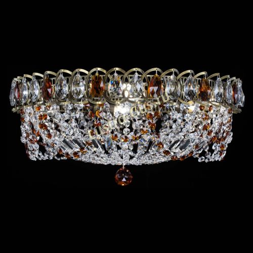 Люстра Хрустальный Каскад Ажур под бронзу Чайная в Подольске Гусь Хрустальный