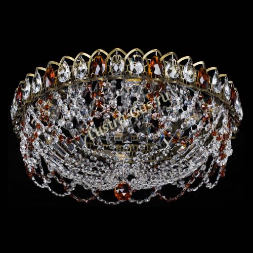 Люстра Хрустальный Каскад Ажур под бронзу Чайная в Подольске Гусь Хрустальный