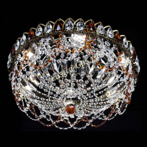 Люстра Хрустальный Каскад Ажур под бронзу Чайная в Подольске Гусь Хрустальный