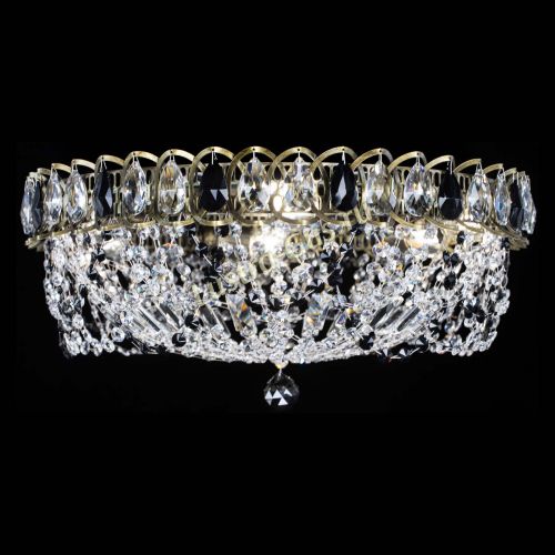 Люстра Хрустальный Каскад Ажур под бронзу Черная в Подольске Гусь Хрустальный